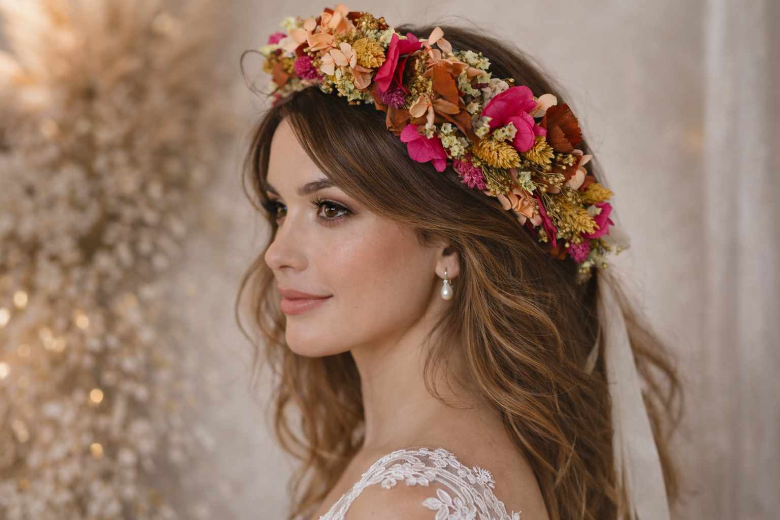 Couronne de mariée colorée – Image 2