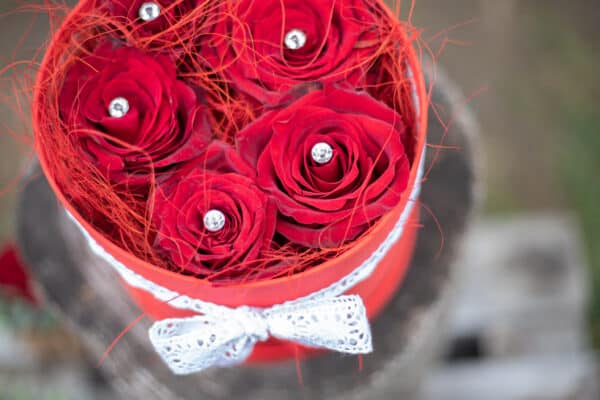 Boîte de roses éternelles