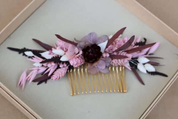 Peigne fleurs séchées "collection romantique" – Image 2