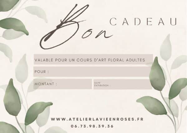 Offrir un cours d'art floral adultes