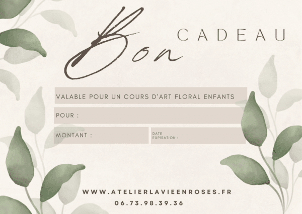 Offrir un cours d'art floral enfants