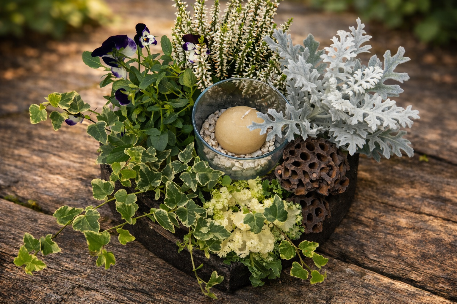 Couronne de plantes de saison
