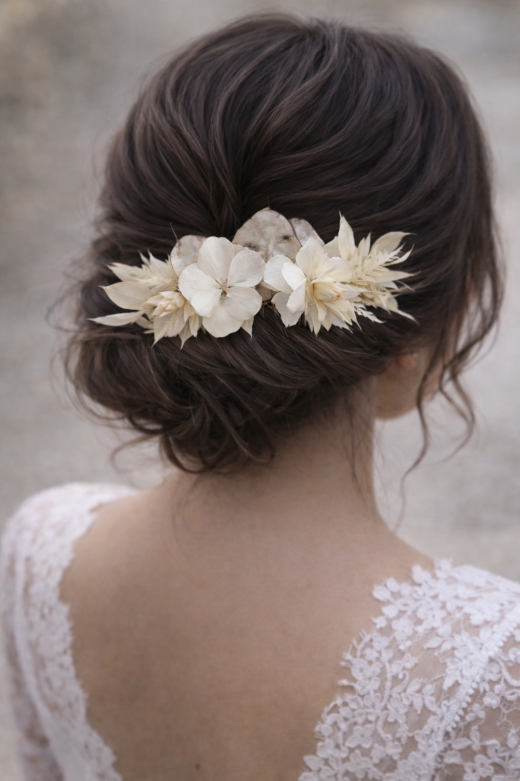 Peigne fleurs séchées "collection pureté" – Image 2