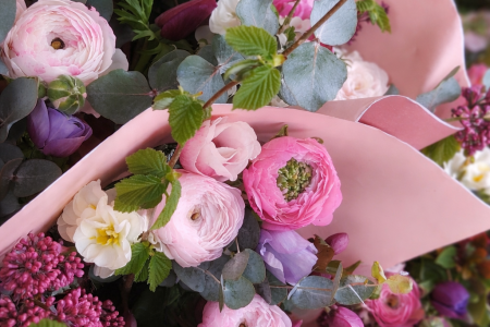 Bouquet printanier en détail