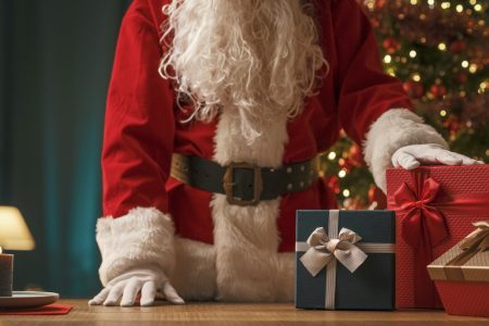 Santa Claus and Christmas gifts